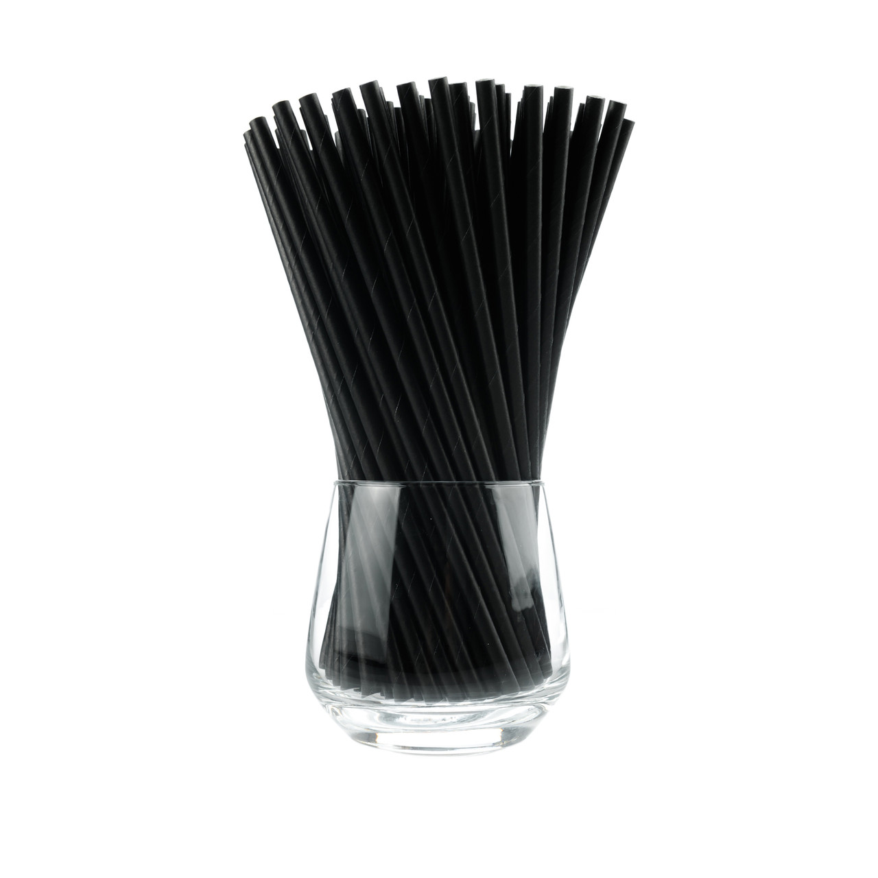 Трубочка паперова чорна 6мм/200мм (100шт.), 3300шт./ящ