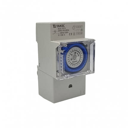 Таймер електромеханічний добовий SUL-181H 16A-1NO+1NC TAKEL, фото 1