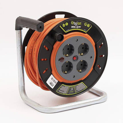 Котушка з кабелем 3х1 мм² PSE-25310-F-VVF з т/з 25м Bylion, фото 1