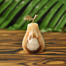 Груша із натурального каменю онікс, 4 см (колір, як на фото)
