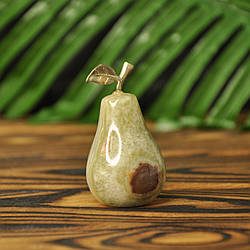 Груша із натурального каменю онікс, 4 см (колір, як на фото)