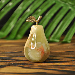 Груша із натурального каменю онікс, 4 см (колір, як на фото)