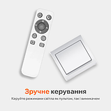 Світлодіодна люстра з пультом BIOM 80Вт SML-S04-80/2, 50 см, зміна температури світла, яскравості, кругла, біла, фото 5