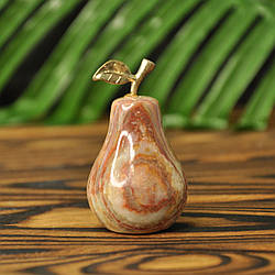 Груша із натурального каменю онікс, 4 см (колір, як на фото)