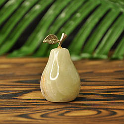 Груша із натурального каменю онікс, 4 см (колір, як на фото)
