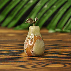 Груша із натурального каменю онікс, 4 см (колір, як на фото)