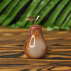 Груша із натурального каменю онікс, 4 см (колір, як на фото)