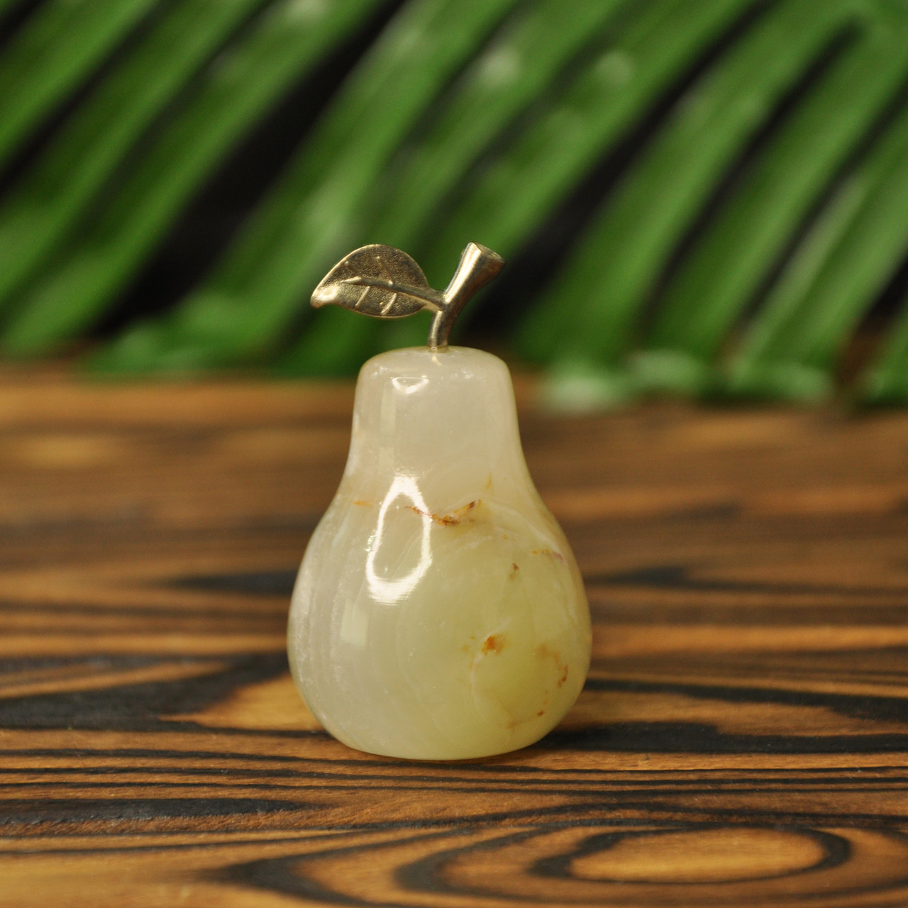 Груша із натурального каменю онікс, 4 см (колір, як на фото), фото 1