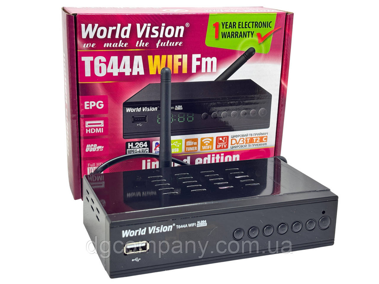 Ресивер Т2 World Vision T644A WiFi, фото 1