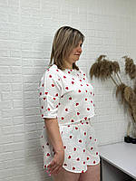 Муслінова жіноча піжама батальних розмірів