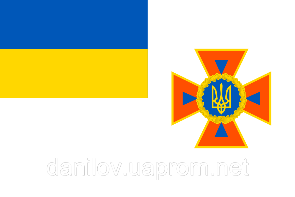 Прапор Державної служби України з питань надзвичайних ситуацій 100х150 см