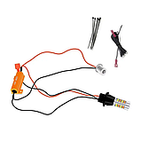 Світлодіодні Led лампи ДХО в повороты P21W 1156 150° 56w 12v CAN-BUS (обманка) - жовтий/білий колір, фото 3