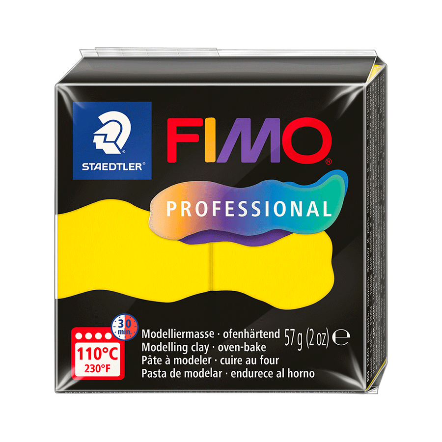 Пластика Professional, Жовта, 57 г, Fimo, фото 1