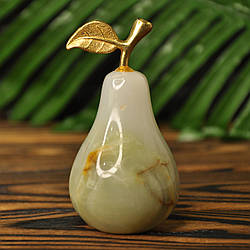 Груша із натурального каменю онікс, 7см (колір, як на фото)