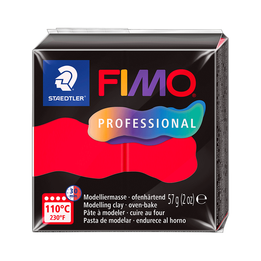 Пластика Professional, Червона, 57г, Fimo, фото 1