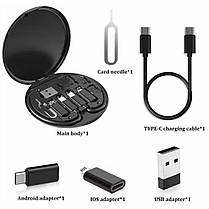 Органайзер з перехідниками для телефона 60 ВТ TYPE-C MICRO USB LIGHTING USB A POWER POD, фото 5