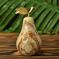 Груша із натурального каменю онікс, 7см (колір, як на фото)