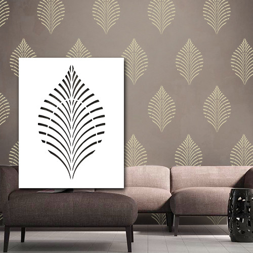 Трафарет для створення об'ємних малюнків листя на стінах, пластиковий трафарет (600х400) 3, фото 1