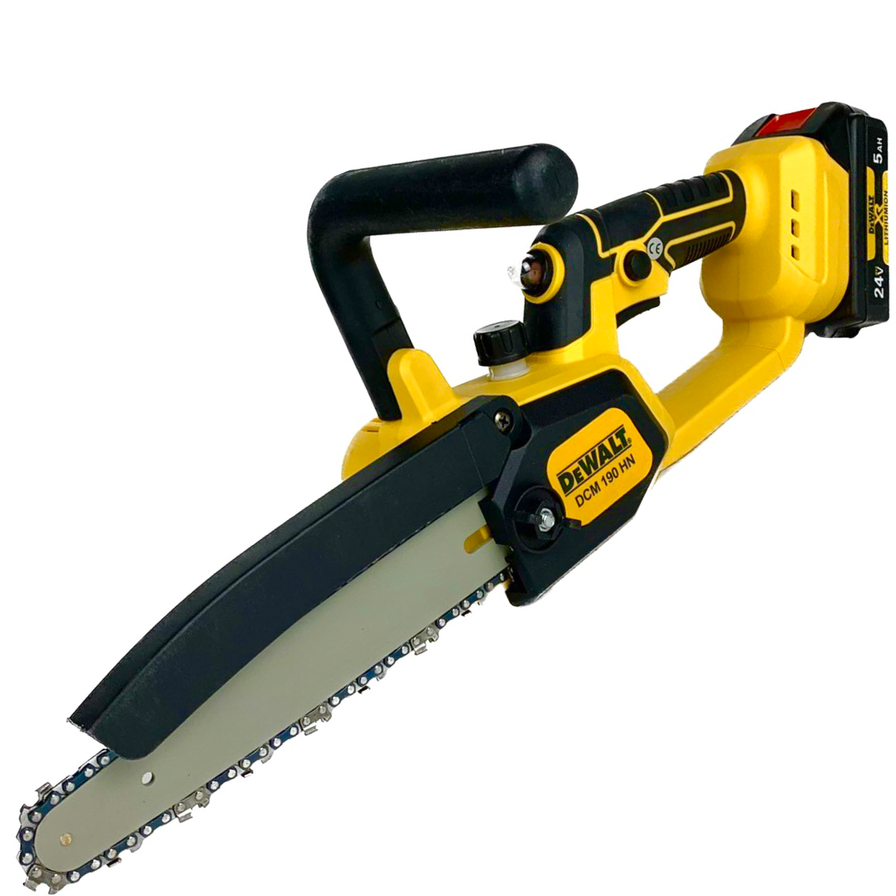 Акумуляторна пила DeWalt DCM190HN (20 см 24V, 5 А) безщіткова з автоматичним змащенням ланцюга