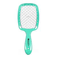 Щітка для волосся Salon Professional продувна 20 см SP0099 SL масажні гребінці для волосся Зелений з білим