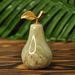 Груша із натурального каменю онікс, 7см (колір, як на фото)