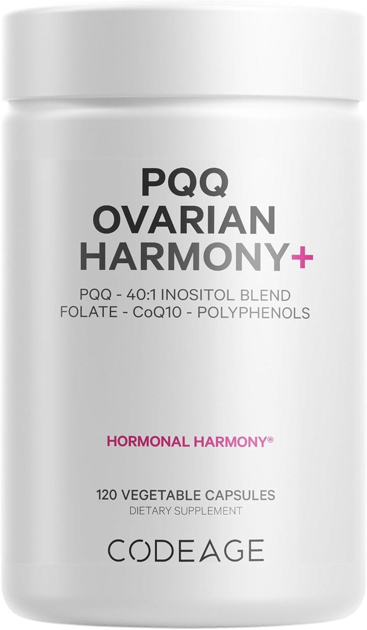 CodeAge PQQ Ovarian Harmony / Ліпосомальний комплекс з інозитолом для жіночого здоров'я 120 капсул 120 капсул