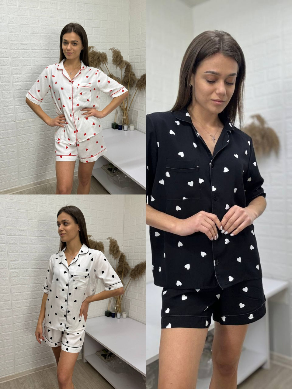 Стильний комплект сорочка шорті штапель-льон, фото 1