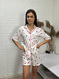 Стильний комплект сорочка шорті штапель-льон, фото 2