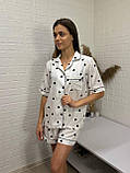 Стильний комплект сорочка шорті штапель-льон, фото 5