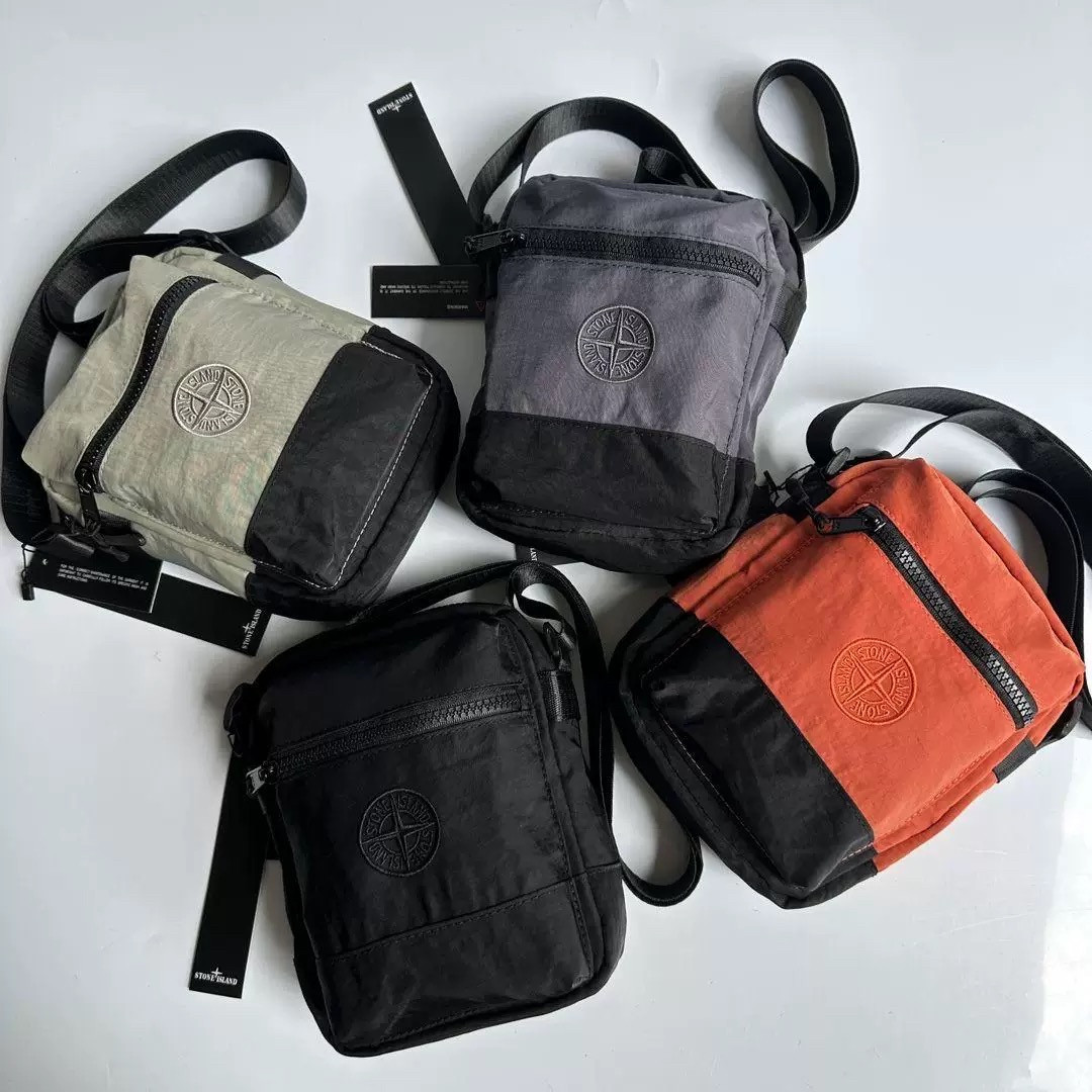 Сумка Stone Island Logo Canvas Trimmed Nylon Messenger Bag