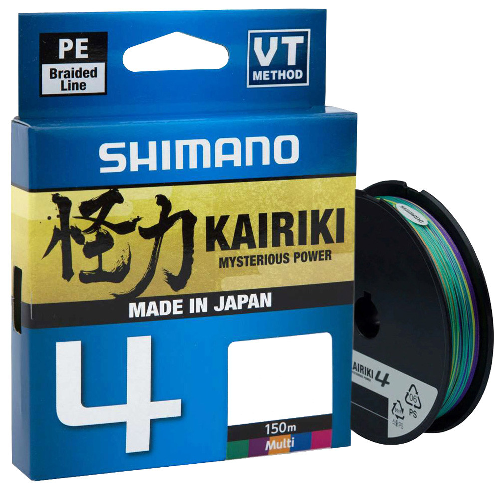 Шнур Shimano Kairiki 4 PE (Multi Colour) 150m 0.10mm 6.8kg