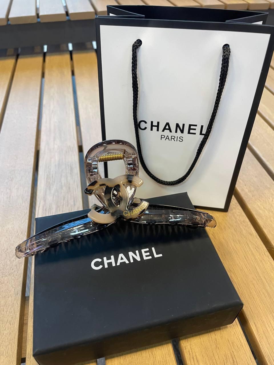 Шанель / Chanel заколка-краб пластиковий