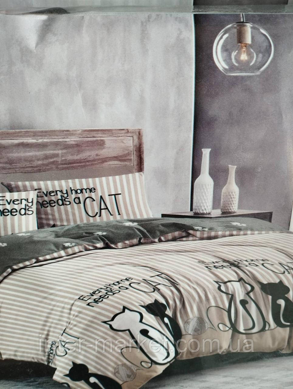 Полуторний комплект якісної постільної білизни Бязь Gold Lux 150*220, фото 1