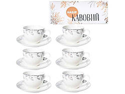 Сервіз кавовий 12пр. Патіо (чашка 110мл, блюдце 13см) 1453-3 ТМ SNT