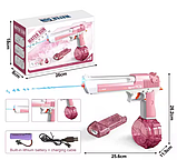 Водяний пістолет на акумуляторі з підсвіткою і 2 магазинами 3.7V — дитячий водний автомат 20.5 см, фото 9