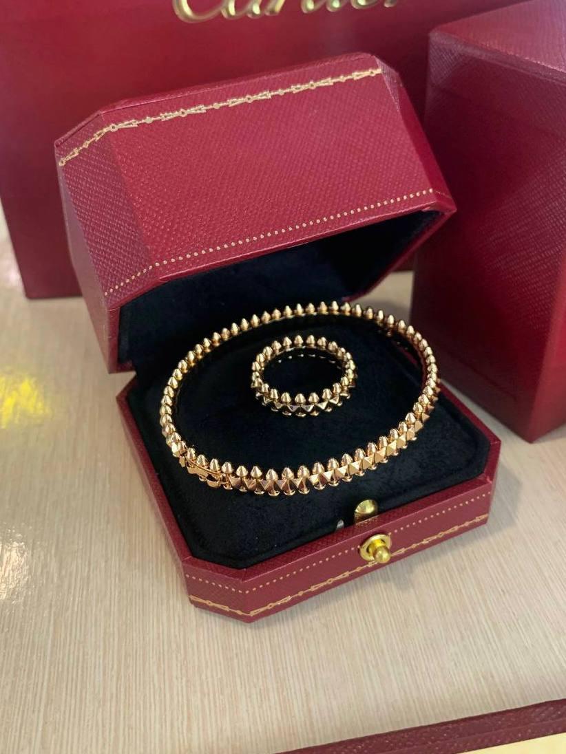 Cartier кільце та браслет із ЗУБЧИКАМИ / Cartier комплект