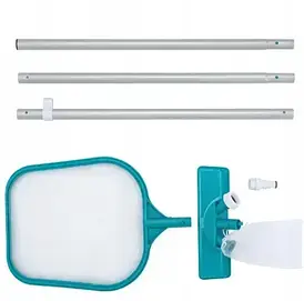 Набір для чищення басейну з пилососом Bestway, сачком та телескопічною ручкою, Польща