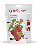 Супер добриво "Дозрівання" (водорозчинне кристалічне, 250 г). З високим вмістом Калію (К)
