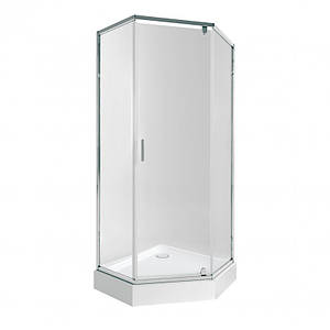 Набір Qtap душова кабіна Scorpio CRM10995-AC6 Clear 2120x900x900 мм + піддон Diamond 309912 90x90x12 см