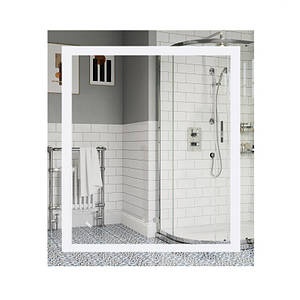 Дзеркало Lidz Kubis 700х800 з LED-підсвіткою Touch, з антизапотіванням, з димером, регітність Reverse