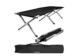 Розкладне ліжко для риболовлі та кемпінгу Trizand 189×70 см  Black 23190, Польща