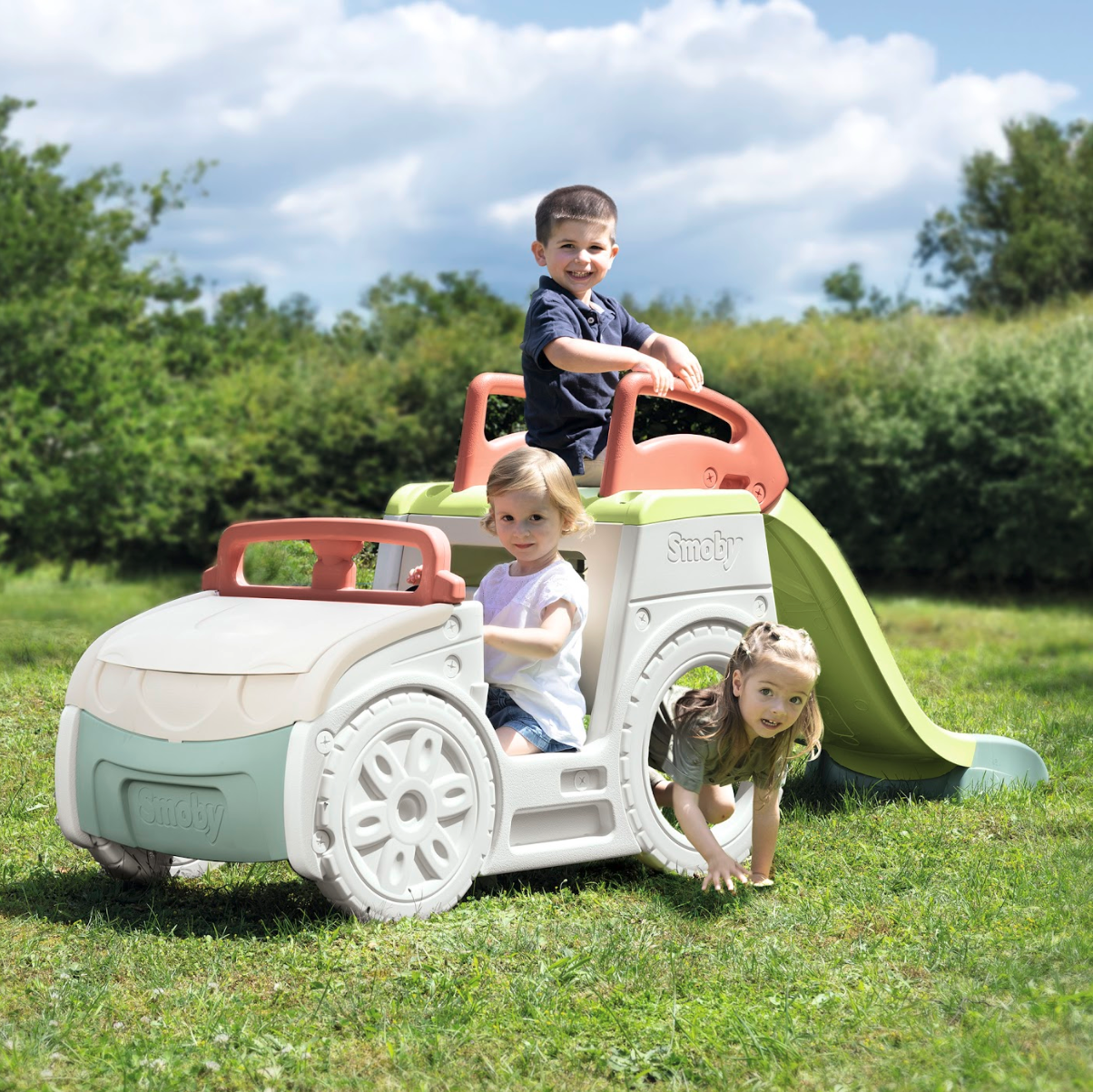 Ігровий центр Smoby Life "Автомобіль мандрівника", з гіркою та пісочницею