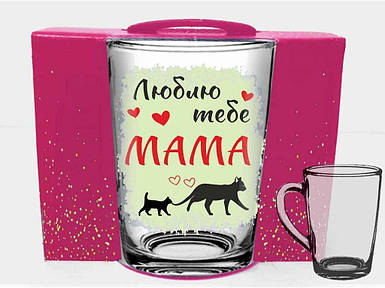 Чашка 320мл New morning Люблю тебе мама в подар.уп. ТМ FARGLASS FG