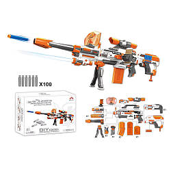 Игровой набор Бластер с мягкими пулями 17 аксессуаров 100 патронов