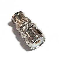 Перехідник UHF female (PL259, SO-239) - BNC-male (штир)