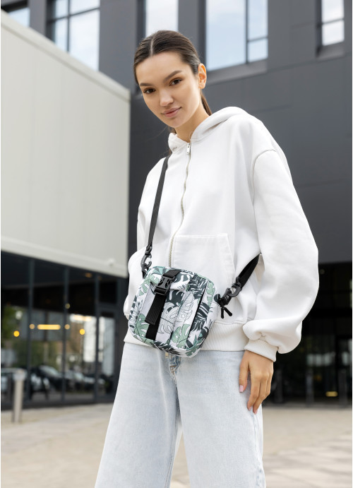 Жіноча сумка месенджер Sambag принт "Leaves", фото 1