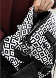 Велика жіноча поясна сумка бананка Sambag DynamicDart тканева принт "Cube", фото 8