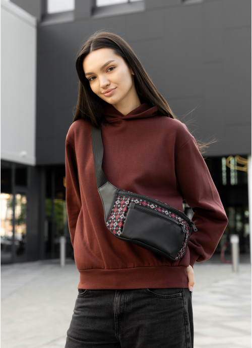 Сумка на пояс Sambag Tirso MKH чорна принт, фото 1