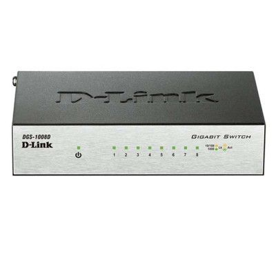 Комутатор мережевий D-Link DGS-1008D, фото 1