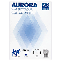 Склейка-блок для акварелі Watercolour А3 300г/м2 10л 100% бавовна CP середнє зерно Aurora